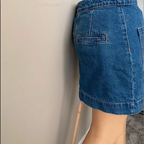 WE THE FREE Denim Jean Skirt button up Super High Rise Size 24 - 4 pockets - Picture 6 of 16